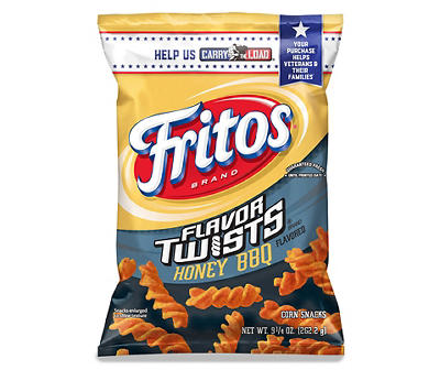 Fritos Flavor Twists Corn Snacks Honey BBQ Flavored 9 1/4 Oz