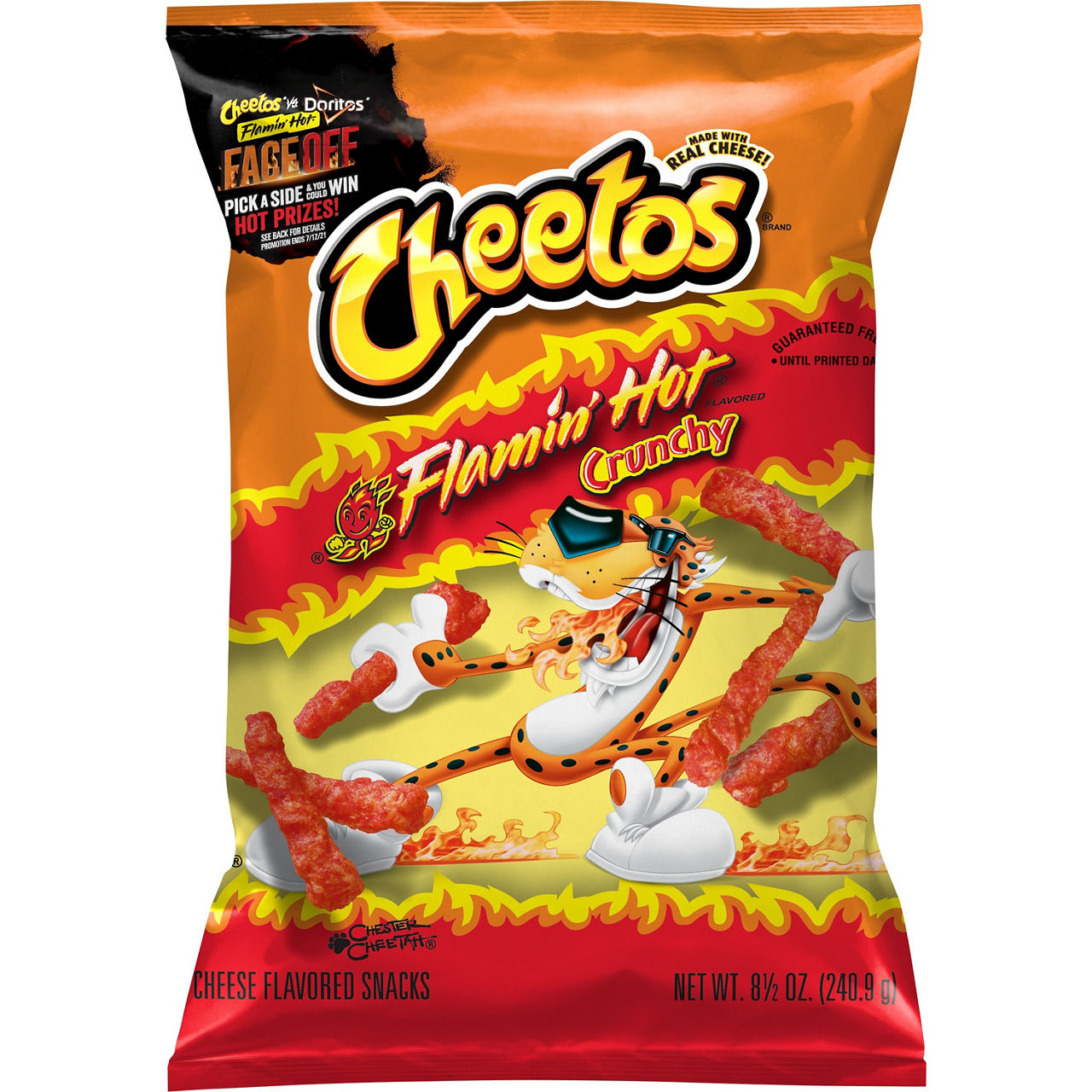 Cheetos Cheetos Crunchy Cheese Flavored Snacks Flamin' Hot Flavored 8 1/2  Oz