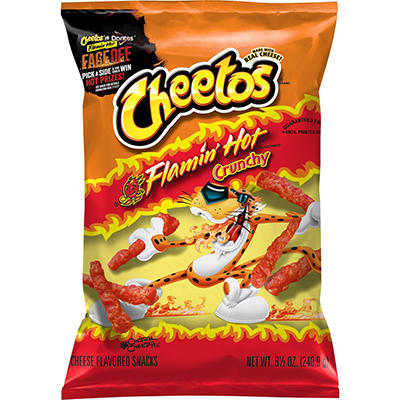 Cheetos Crunchy Cheese Flavored Snacks Flamin' Hot Flavored 8 1/2 Oz