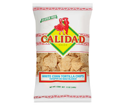 Calidad White Corn Tortilla Chips 12 oz. Bag
