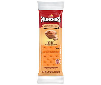 Munchies Sandwich Crackers Cheese Flavored Crackers with Peanut Butter Filling 1.42 Ounce
