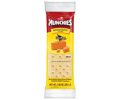 Munchies Doritos Sandwich Crackers Nacho Cheese Flavored 1.38 Oz