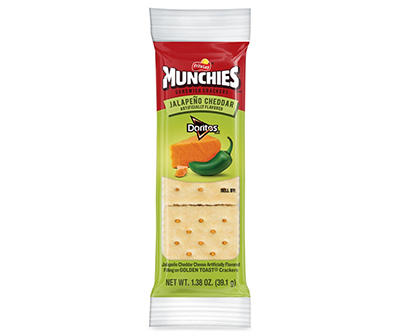 Munchies Doritos Sandwich Crackers Jalapeno Cheddar Cheese Artificially Flavored 1.38 Oz