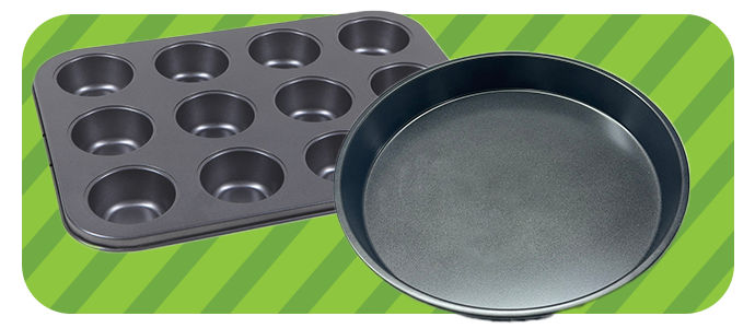 Durable non-stick bakeware.