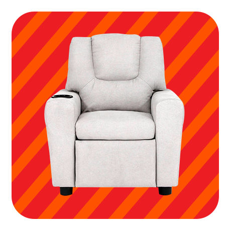 Child-sized White Recliner