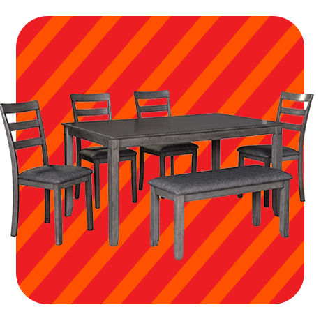 Dark-brown wooden Dining Set 