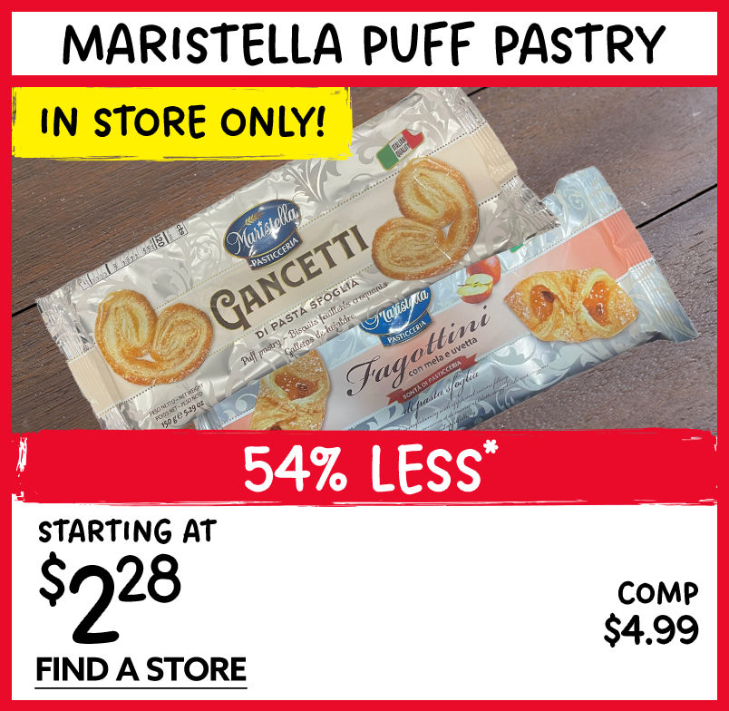 Buy It Online! Maristella Puff Pastry starting at $2.28