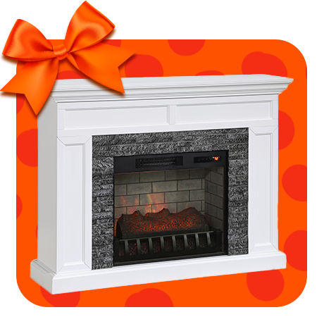 White Electric Fireplace