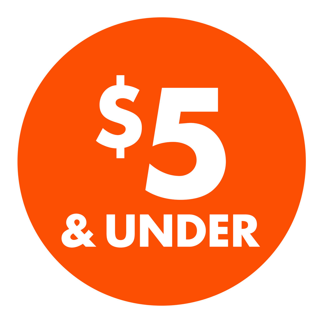 $5 and Under