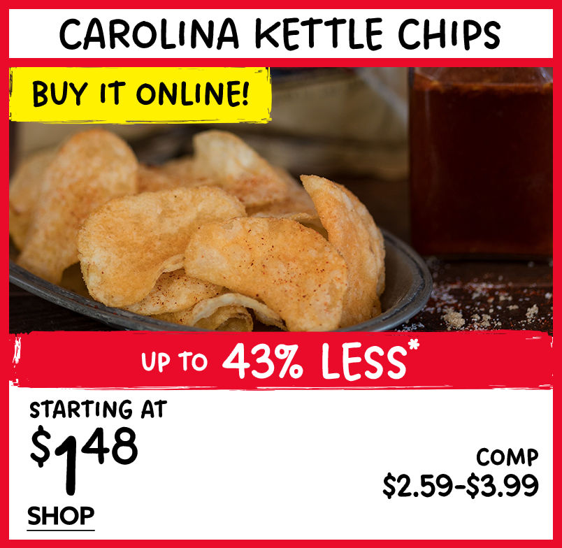 Buy It Online! Carolina Kettle Chips Starting at $1.48