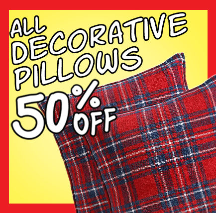 All Decorative Pillows 50% OFF!