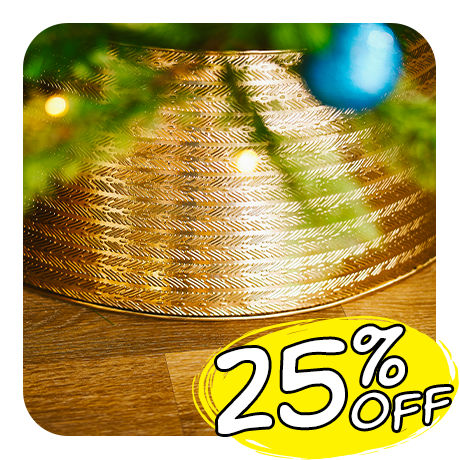 A Golden Christmas Tree Stand.