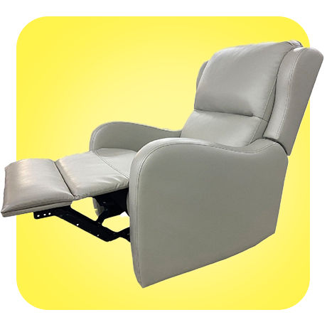 Gray Leather Recliner