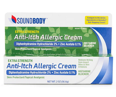 Extra Strength Anti-Itch Allergic Cream, 2 Oz.
