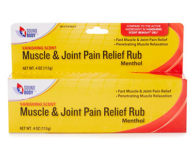 Muscle & Joint Pain Relief Rub, 4 Oz.