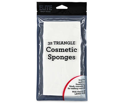 Triangle Cosmetic Sponges, 32-Count