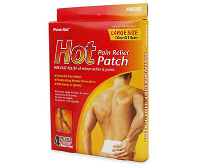 Hot Pain Relief Patch, 4-Pack