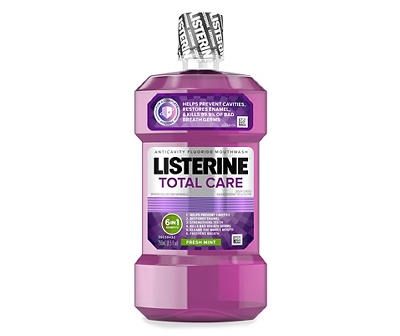 Listerine Total Care Anticavity Mouthwash, Fresh Mint Flavor, 250 mL