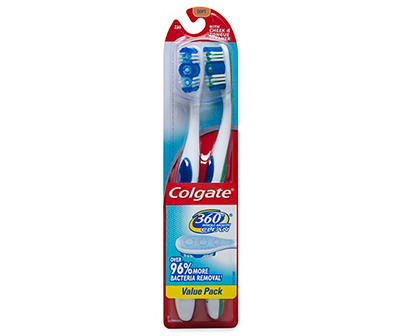360° Soft Toothbrush, 2-Pack