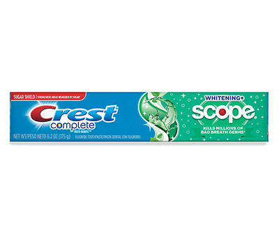 Scope Crest Complete Whitening + Scope Minty Fresh Striped Toothpaste, 6.2oz