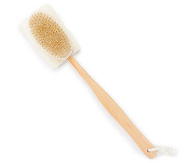 Double-Sided Wooden Loofah & Natural Brush