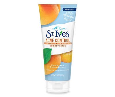 St. Ives Acne Control With Salicylic Acid, Non Comedogenic, Paraben Free, and Oil free Face Scrub 6 oz