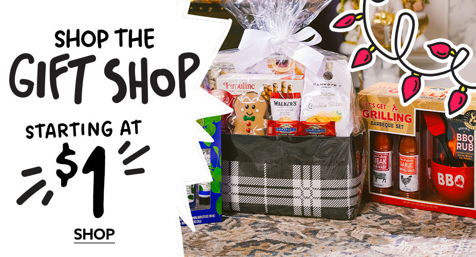 Shop the Big Lots Gift Shop! Gifts Starting at $1. Gift Sets such as Dr. Teals Bath and Body, Christmas Candy and Baking, BBQ Sauce and Rub Gift Set. Shop Now and Give BIG Gifts Today. 