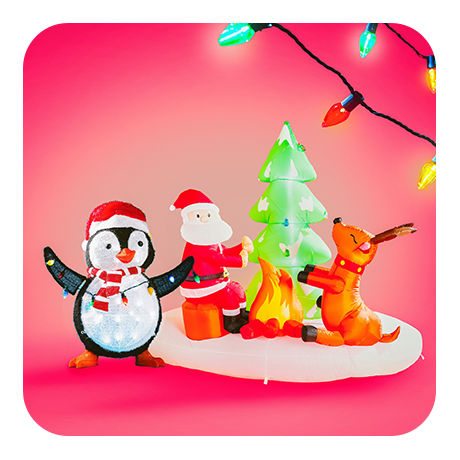 Outdoor Christmas themed inflatables