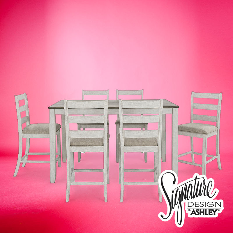 Gray Wooden Dining Set, Signature Design By Ashley