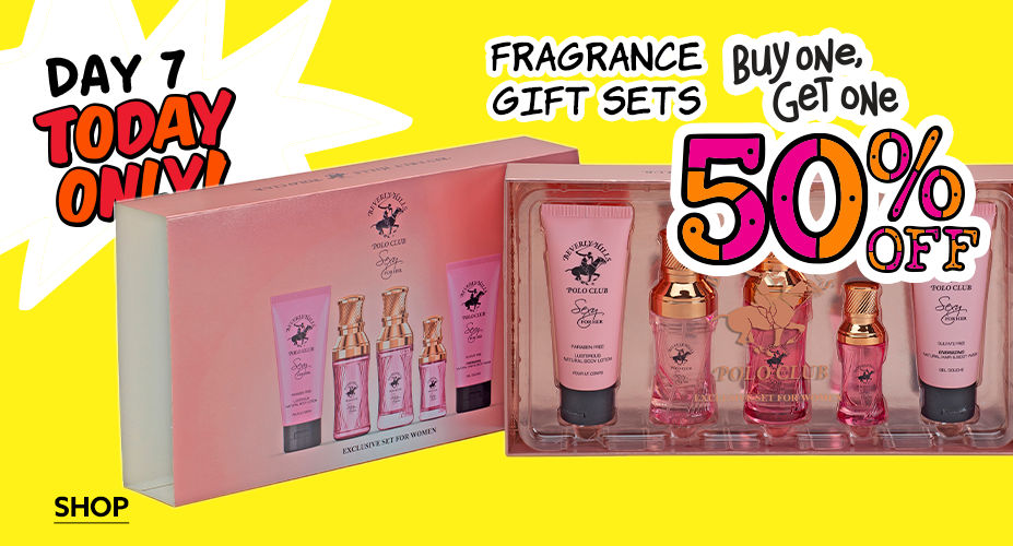 Day 7, Today Only. Fragrance Gift Sets, Buy One, Get One 50% Off