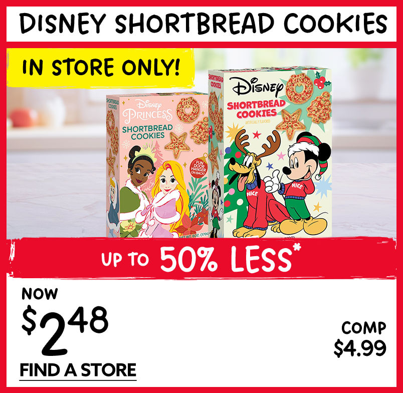 In-Store Only! Disney Shortbread Cookies up to 50% Less, Now $2.48