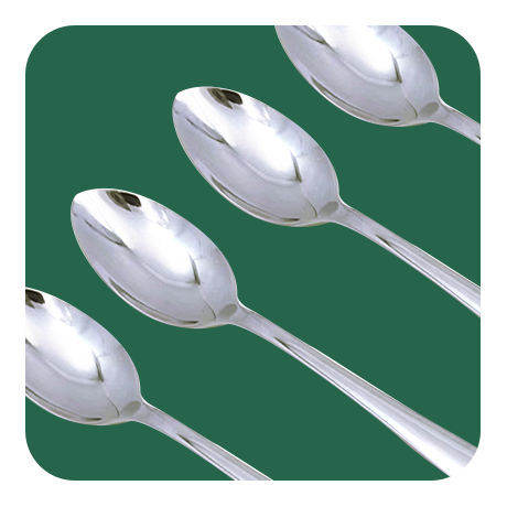 Sparkling Silver Flatware; Metal Spoons, Forks and Knives.