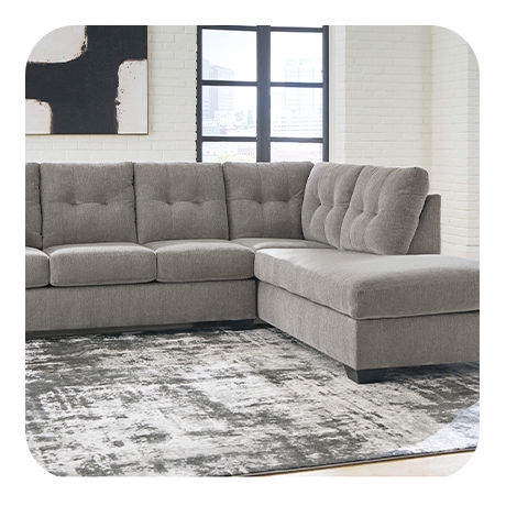 Comfy Gray Felt Sectional