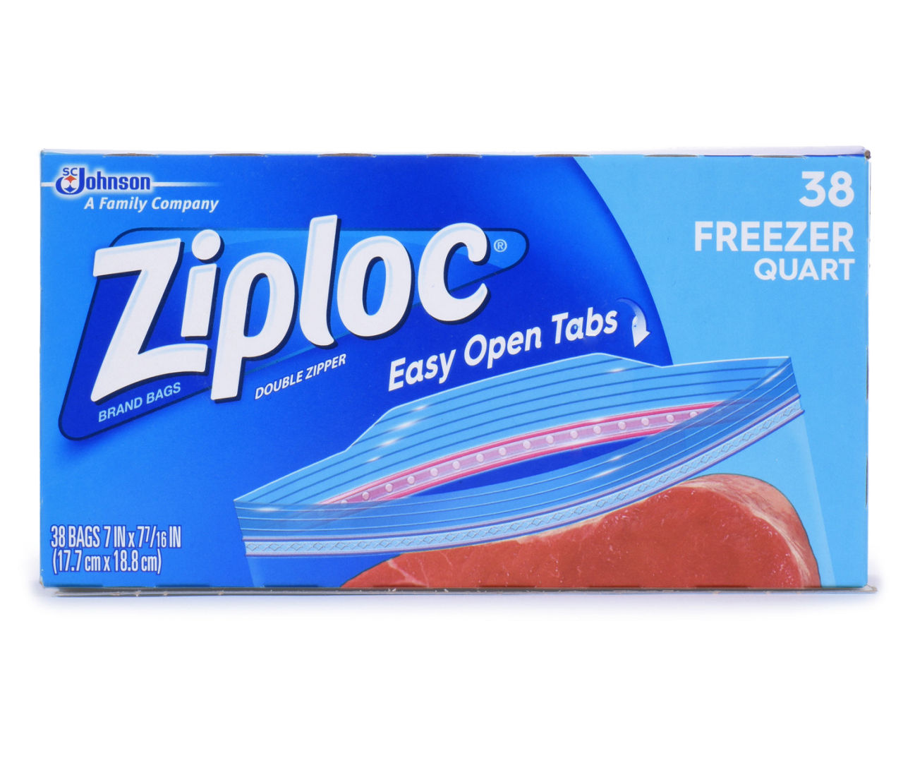 Ziploc Plastic Double Zipper Storage Bags 1 Gallon Clear Box Of 38