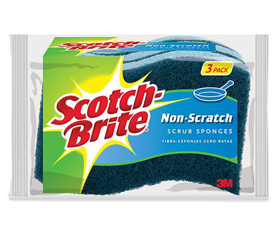 Non Scratch Scrub Sponge, 3-Pack