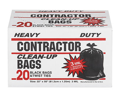 42-Gallon Contractor Bags, 20-Count