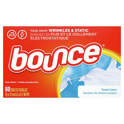 Bounce Fabric Softener Dryer Sheets, Fresh Linen, 80 count