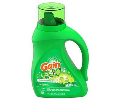 Gain + Aroma Boost Liquid Laundry Detergent, Original Scent, 32 Loads, 50 fl oz, HE Compatible
