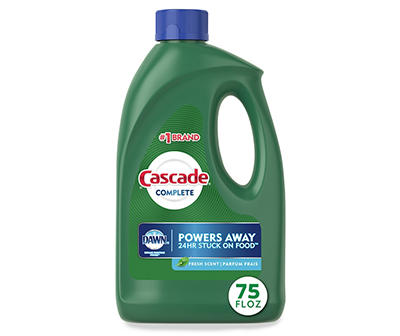Cascade Complete Gel Dishwasher Detergent, Fresh Scent,  75 oz