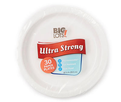 Ultra Strong Paper Plates, 30-Count