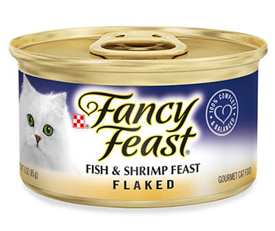 Purina Fancy Feast Wet Cat Food, Flaked Fish & Shrimp Feast - 3 oz. Can