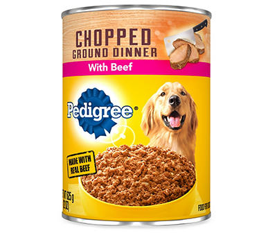 Pedigree Chopped Ground Dinner With Beef Food for Dogs 22 oz