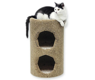 Brown Two-Story Cat Condo, 21"