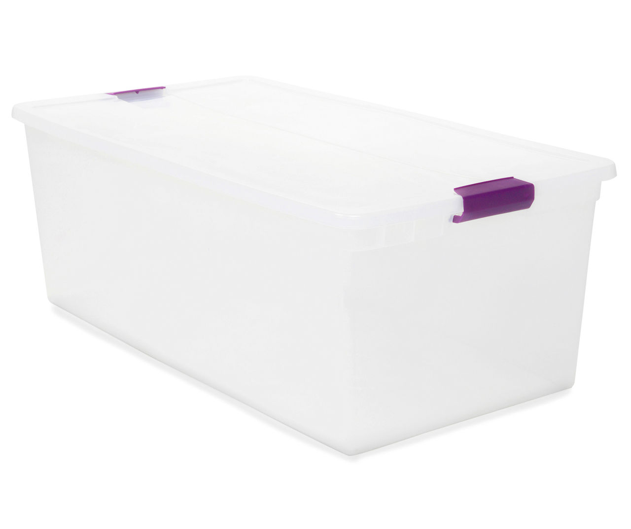 Sterilite 110qt Clear View Storage Bin with Latch Purple