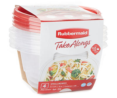 Rubbermaid TakeAlongs Small Round Bowls, 4-Pack
