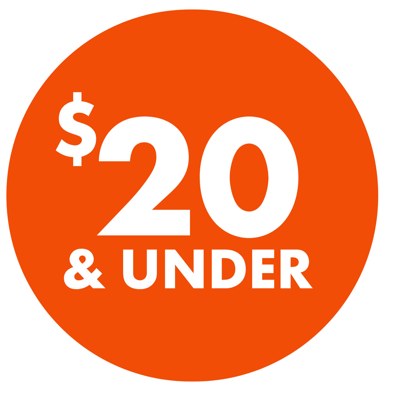 $20 & Under