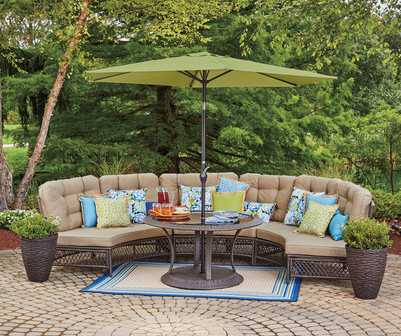 Wilson & Fisher Palm Green Market Patio Umbrella, (9') | Big Lots