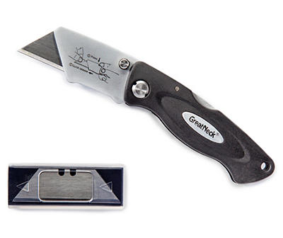 Folding Lockback Utility Knife w/ 5 Blades