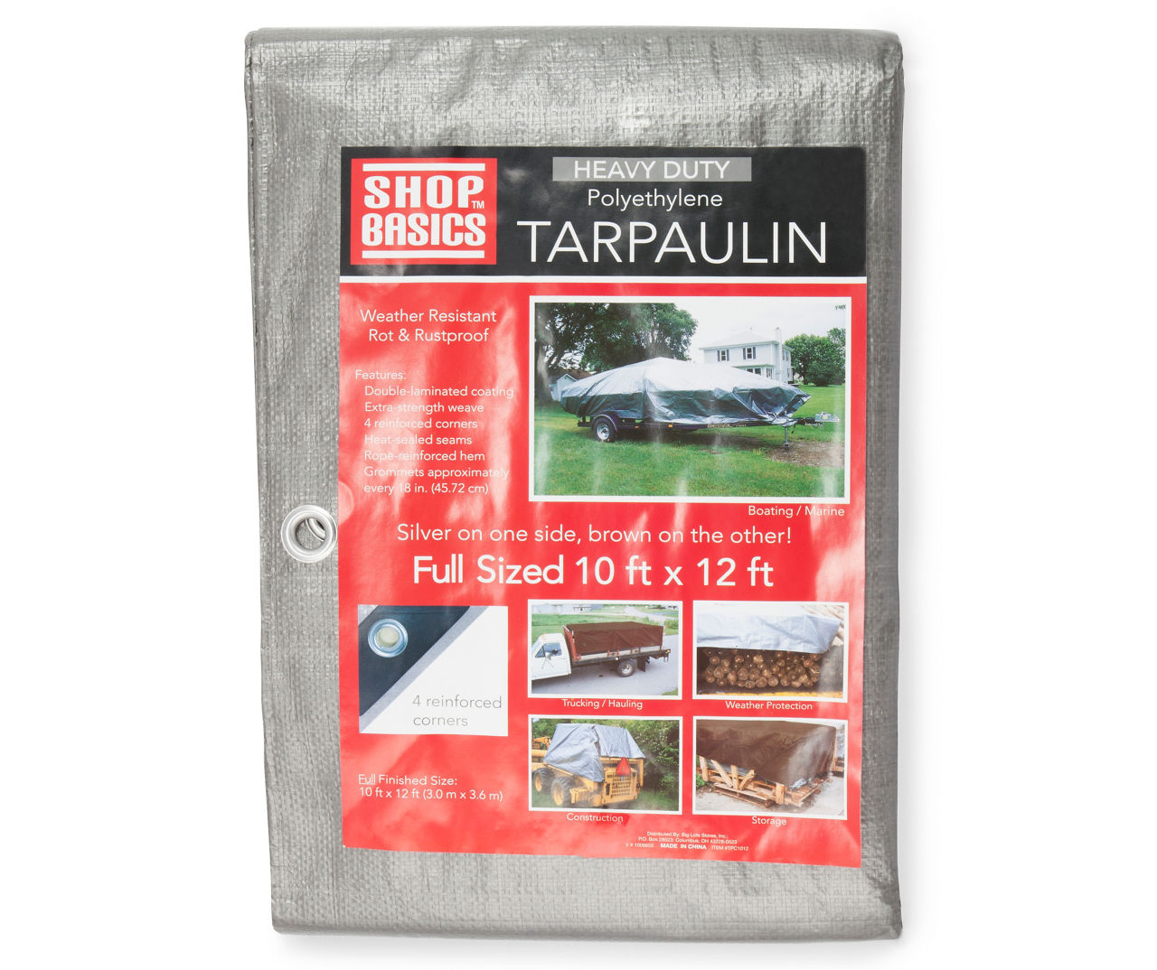 Shop Basics HeavyDuty Polyethylene 10' x 12' Tarp Big Lots
