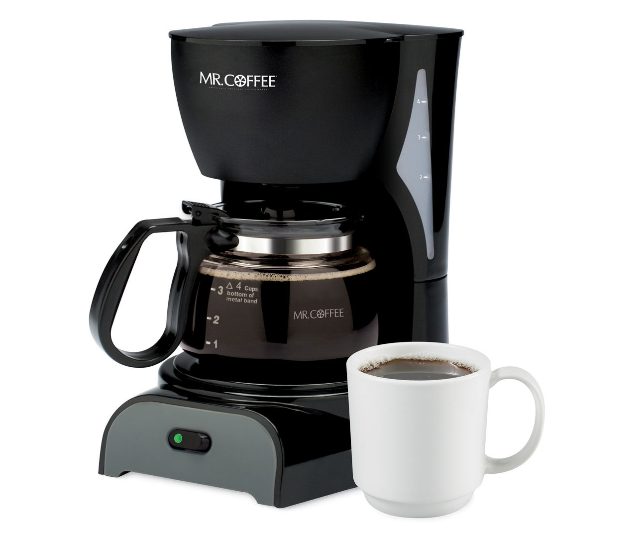 Mr. Coffee Simple Brew 4 Cup Switch Black Coffee Maker